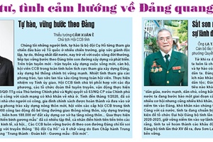 Tâm tư, tình cảm hướng về Đảng quang vinh