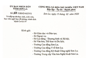 Thông báo về việc tiếp tục cho học sinh, sinh viên, học viên nghỉ học để phòng, tránh dịch bệnh Covid-19