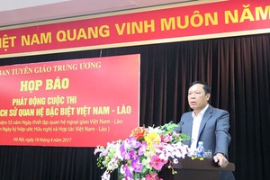 Phát động Cuộc thi “Tìm hiểu lịch sử quan hệ đặc biệt Việt Nam - Lào" năm 2017