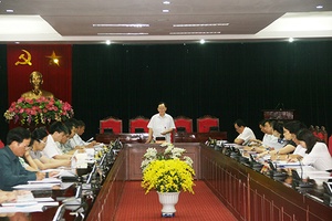 Thường trực tỉnh ủy làm việc về quy hoạch và phát triển rau, quả an toàn trên địa bàn tỉnh