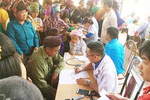 Khám bệnh, cấp thuốc miễn phí cho 500 người dân xã Phổng Lập