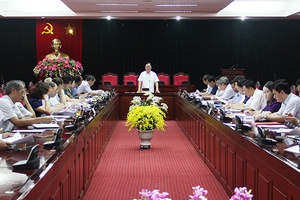 Thường trực tỉnh ủy làm việc với  Thường trực Hội Khoa học kinh tế tỉnh