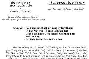 Cuộc thi “Tìm hiểu Lịch sử quan hệ đặc biệt Việt Nam - Lào”