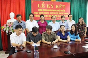 Uỷ ban MTTQ Việt Nam tỉnh: Ký kết chương trình phối hợp với các tổ chức chính trị - xã hội