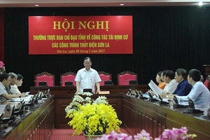 Hội nghị Thường trực Ban Chỉ đạo tỉnh về công tác tái định cư các công trình thủy điện Sơn La