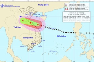 Trưa chiều 15/9, bão số 10 đổ bộ vào Nghệ An - Quảng Trị gây gió mạnh cấp 11-12, giật cấp 15