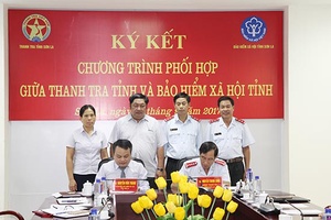 Thanh tra tỉnh và Bảo hiểm xã hội tỉnh: Ký kết chương trình phối hợp