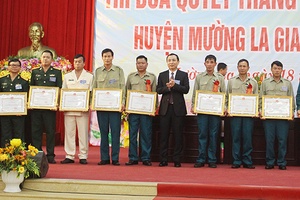 Đại hội thi đua Quyết thắng LLVT huyện Mường La giai đoạn 2012-2017   