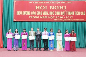 Yên Châu: Biểu dương các tập thể, giáo viên, học sinh đạt thành tích cao trong năm học 2016-2017