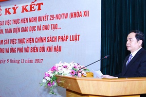 Phối hợp giám sát trong lĩnh vực giáo dục đào tạo và bảo vệ môi trường, ứng phó với biến đổi khí hậu