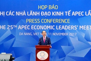 Chủ tịch nước họp báo về kết quả Hội nghị các nhà lãnh đạo Kinh tế APEC