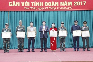 Diễn tập khu vực phòng thủ huyện Yên Châu gắn với Tỉnh Đoàn năm 2017 đạt loại Giỏi