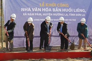 Tập đoàn Bảo Việt: Khởi công công trình nhà văn hóa bản Huổi Liếng