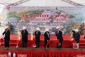 Lễ khởi công xây dựng Nhà máy bảo quản và chế biến nông sản công nghệ cao Vân Hồ