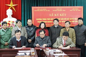 Ký kết chương trình phối hợp dạy nghề gắn với giải quyết việc làm trong doanh nghiệp, HTX trên địa bàn