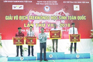 Giải vô địch taekwondo học sinh toàn quốc lần thứ VIII năm 2018: Đoàn VĐV Sơn La đoạt 8 HCV, 8 HCB, 15 HCĐ