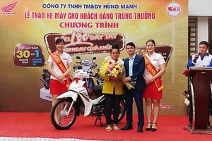 Công ty TNHH TM&DV Hùng Mạnh: Trao thưởng 77 xe máy chương trình “Đón lộc đầy tay, nhận ngay quà khủng”