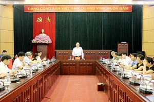 Họp Ban tổ chức Hội chợ nông sản an toàn và xuất khẩu vùng Trung du và miền núi phía Bắc - Mộc Châu 2018