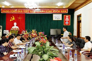 Đoàn công tác Ban kiểm tra Hội Nhà báo Việt Nam làm việc với Hội Nhà báo tỉnh