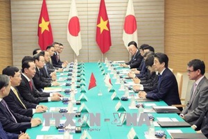 Chủ tịch nước Trần Đại Quang hội đàm với Thủ tướng Nhật Bản Shinzo Abe