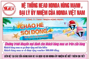 Hệ thống HEAD HONDA Hùng Mạnh: Chương trình khuyến mại dành cho khách hàng mua xe trên cửa hàng