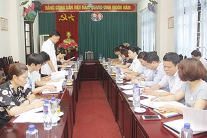 Tổ công tác 1169 làm việc với Sở Tài nguyên và Môi trường