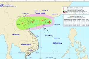 Bão số 4 có khả năng đổi hướng, dịch chuyển về phía Bắc Tây Bắc và mạnh thêm