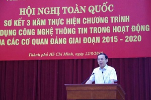 Đẩy mạnh ứng dụng công nghệ thông tin trong hoạt động các cơ quan đảng