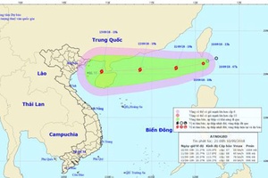 Sáng sớm 11/9, áp thấp nhiệt đới đi vào Bắc Biển Đông, khả năng mạnh lên thành bão