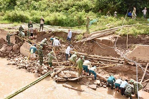 Mường Lạn nỗ lực khắc phục hậu quả mưa lũ