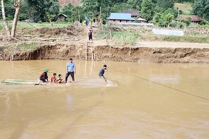 Xã Mường Bằng: 4 cầu treo bị lũ cuốn trôi và hư hỏng do mưa lũ