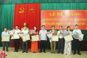 Bế giảng lớp Trung cấp Lý luận - Hành chính khóa VIII.14 (2017-2018)
