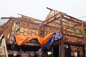 Mường La: 965 nhà dân bị thiệt hại do mưa đá, gió lốc