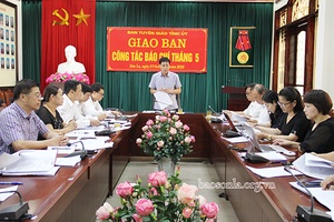 Ban Tuyên giáo tỉnh ủy: Giao ban công tác báo chí tháng 5