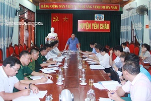 Đồng chí Phó Chủ tịch UBND tỉnh kiểm tra công tác phòng, chống bệnh dịch tả lợn châu Phi tại huyện Yên Châu
