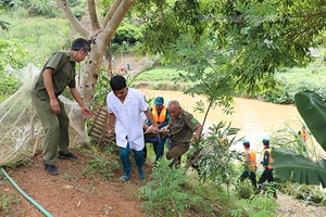 Thị trấn Hát Lót: Diễn tập ứng phó lũ bão và tìm kiếm cứu nạn đạt loại xuất sắc