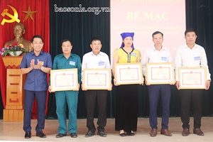 Xã Ngọc Chiến: Diễn tập ứng phó bão lũ và tìm kiếm cứu nạn năm 2020