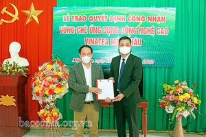 Công nhận vùng chè ứng dụng công nghệ cao Vinatea Mộc Châu