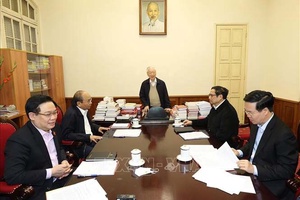 Tổng Bí thư Nguyễn Phú Trọng chủ trì cuộc họp lãnh đạo chủ chốt