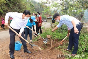 Trồng cây chào mừng thành công Đại hội đại biểu Phụ nữ toàn quốc lần thứ XIII