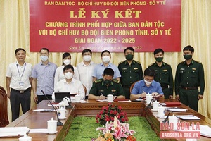 Ban Dân tộc tỉnh, Bộ Chỉ huy BĐBP tỉnh, Sở Y tế ký kết Chương trình phối hợp giai đoạn 2022-2025 