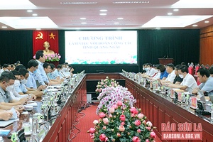 Đoàn công tác tỉnh Quảng Ngãi thăm và làm việc tại tỉnh Sơn La