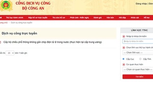 Bộ Công an triển khai cấp hộ chiếu phổ thông qua cổng dịch vụ công