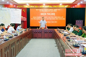 Diễn tập ứng phó bão, lũ và tìm kiếm cứu nạn huyện Phù Yên sẽ diễn ra trong tháng 6