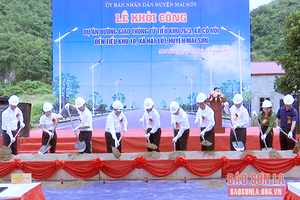 Mai Sơn khởi công dự án đường giao thông
