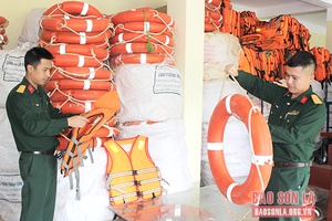 Ban CHQS huyện Vân Hồ chủ động phối hợp phòng chống thiên tai