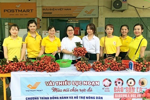 Bưu điện tỉnh Sơn La hỗ trợ tiêu thụ vải Bắc Giang