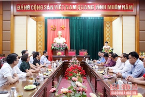 Đoàn cán bộ Ban Tuyên huấn tỉnh Hủa Phăn và Luông Pha Bang thăm, làm việc tại tỉnh Sơn La