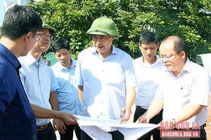 Đồng chí Bí thư Tỉnh ủy kiểm tra tiến độ thi công một số dự án trên địa bàn Thành phố