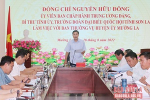 Đồng chí Bí thư Tỉnh ủy làm việc tại huyện Mường La